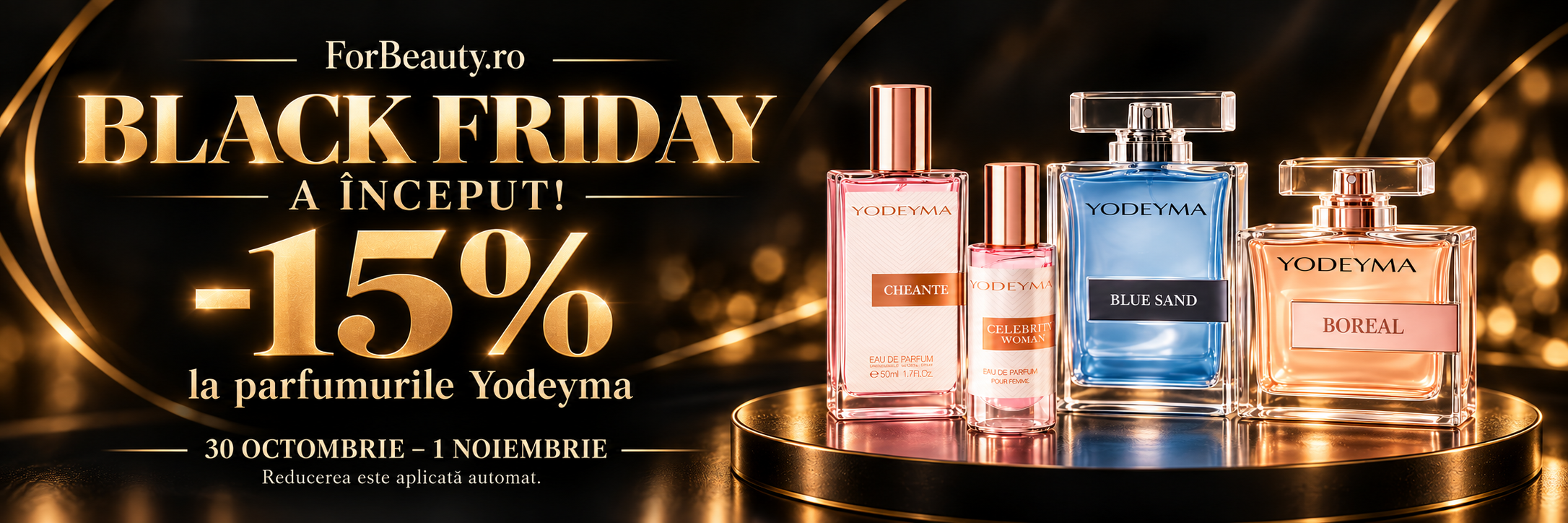 forbeauty.ro Black Friday banner desktop
